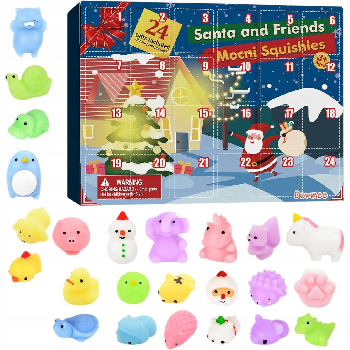 ADVENT CALENDAR FOR CHILDREN ANTI-STRESS TOYS SQUISHY TOY SQUISHY MIKOŁAJ