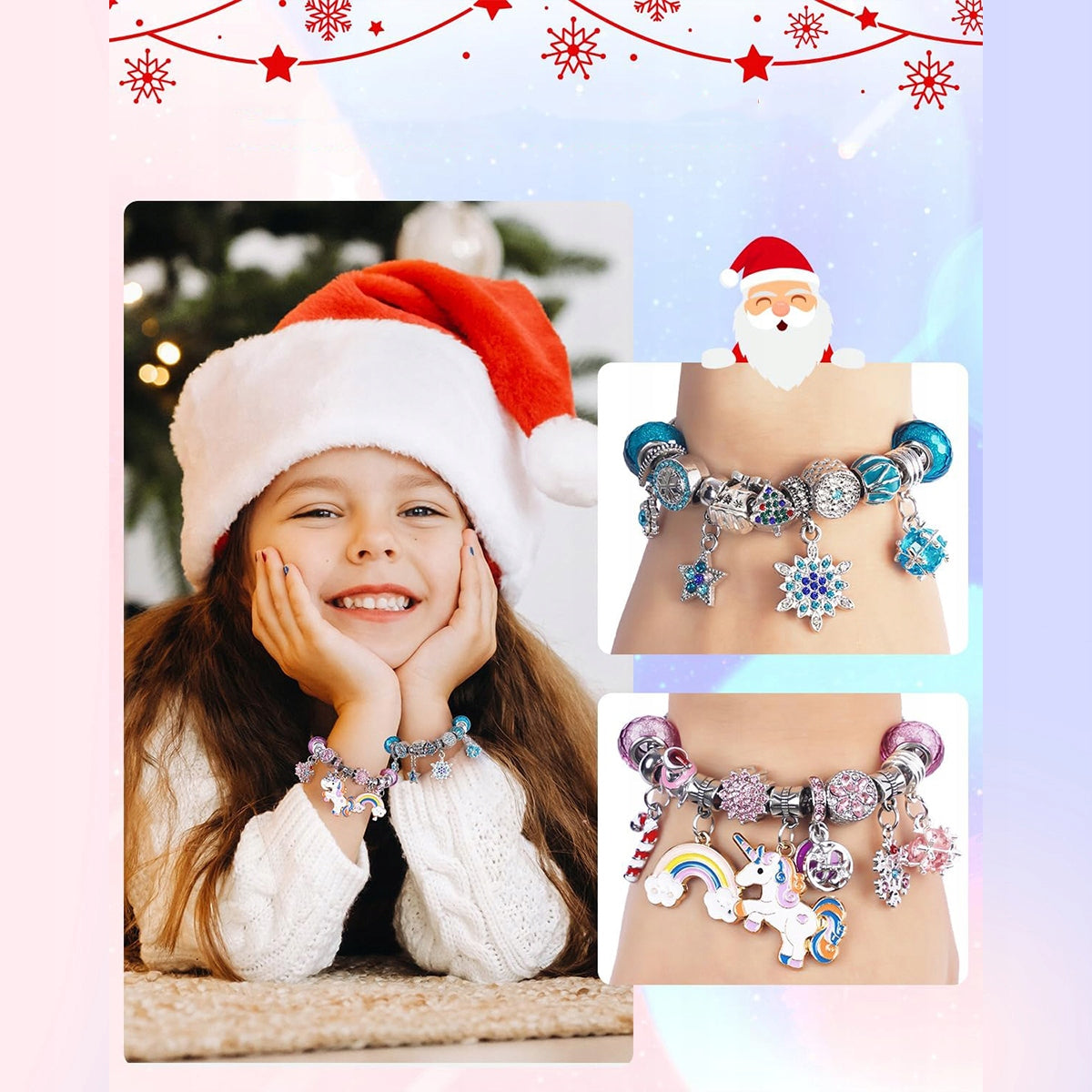 ADVENT CALENDAR FOR CHILDREN BRACELET JEWELRY CHARMS DIY GIFT 24 Packaging status original
