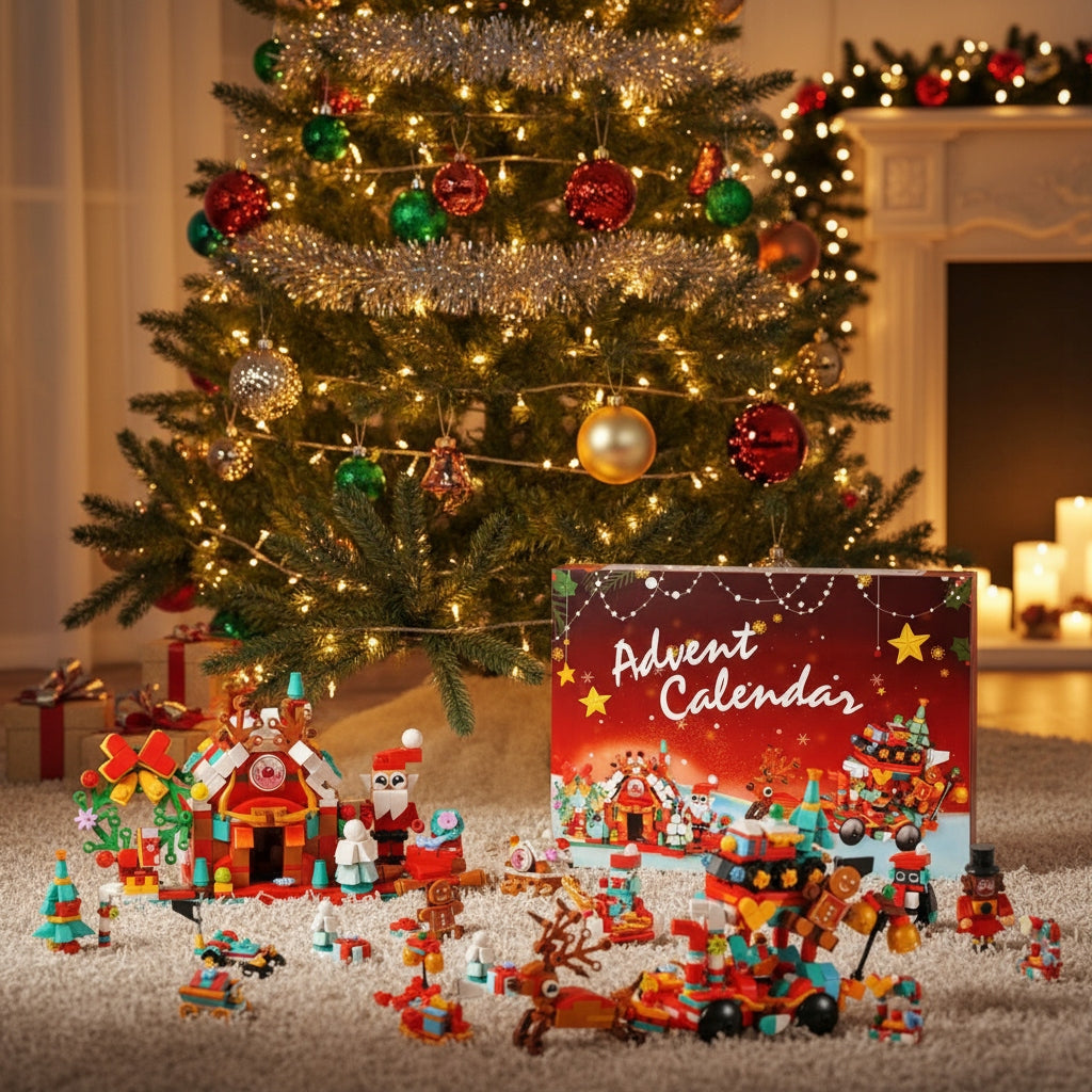 ADVENT CALENDAR FOR CHILDREN BUILDING BLOCKS 24 CHRISTMAS FIGURINES Packaging status original