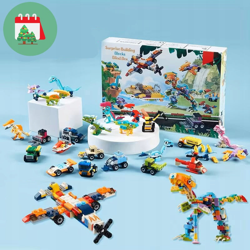 ADVENT CALENDAR FOR CHILDREN BUILDING BLOCKS GIFT FOR THE HOLIDAYS 24 EL Manufacturer code Kalendarz adwentowy klocki pojazdy dinozaury