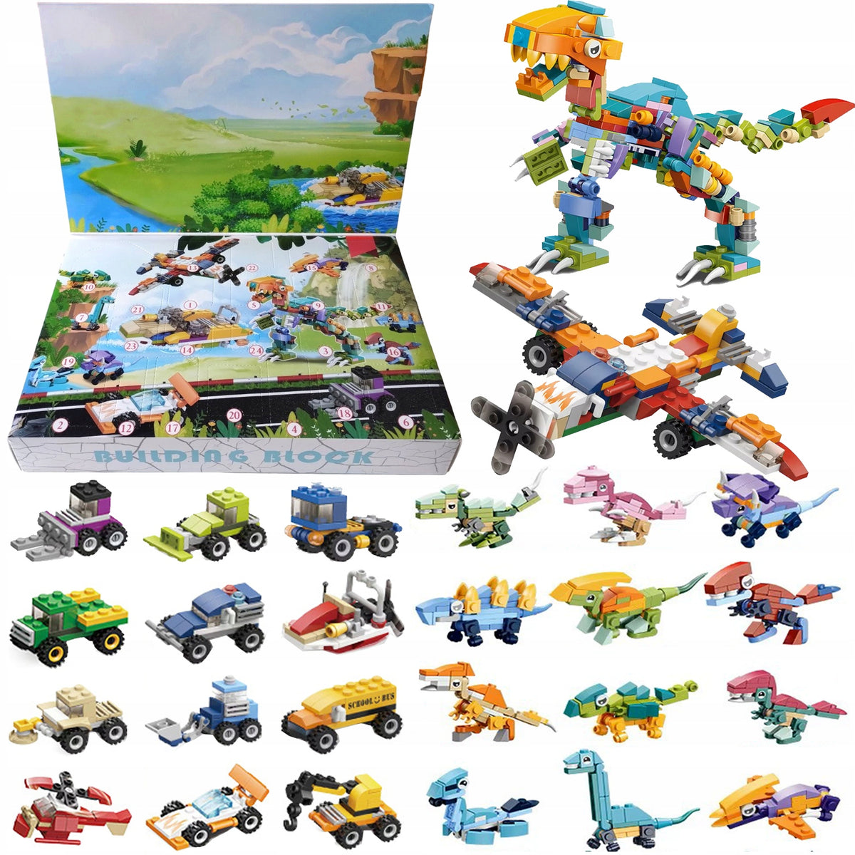 ADVENT CALENDAR FOR CHILDREN BUILDING BLOCKS GIFT FOR THE HOLIDAYS 24 EL Packaging status original