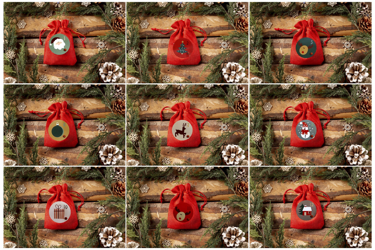 ADVENT CALENDAR FOR CHILDREN DIY 24 POUCHES HANGING DO IT YOURSELF EMPTY Packaging status original