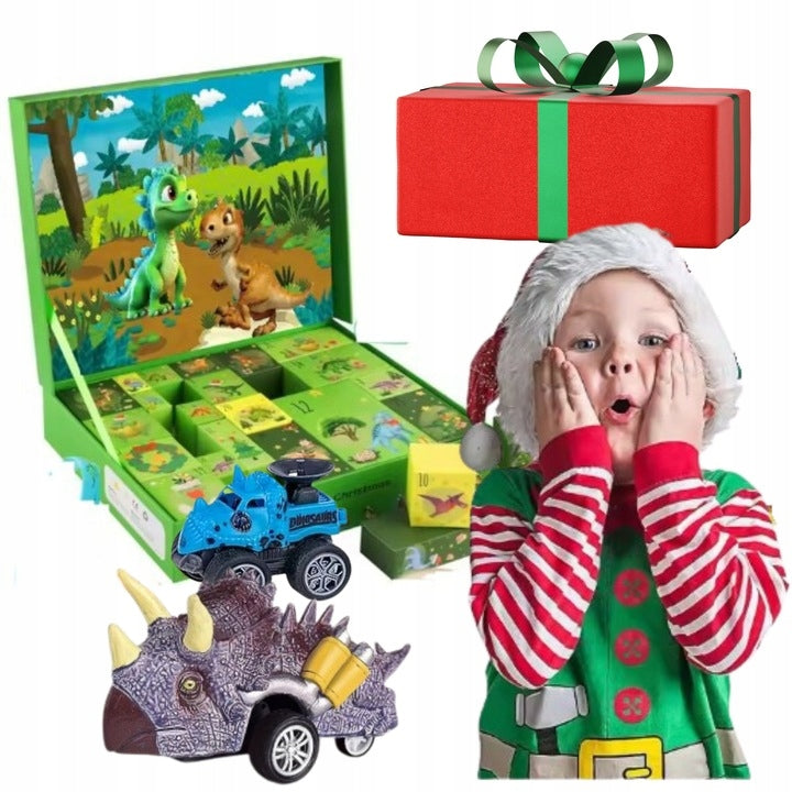 ADVENT CALENDAR FOR CHILDREN WITH DINOSAURS DINOSAUTY CAR FIGURINES MAP EAN (GTIN) 5906601664038