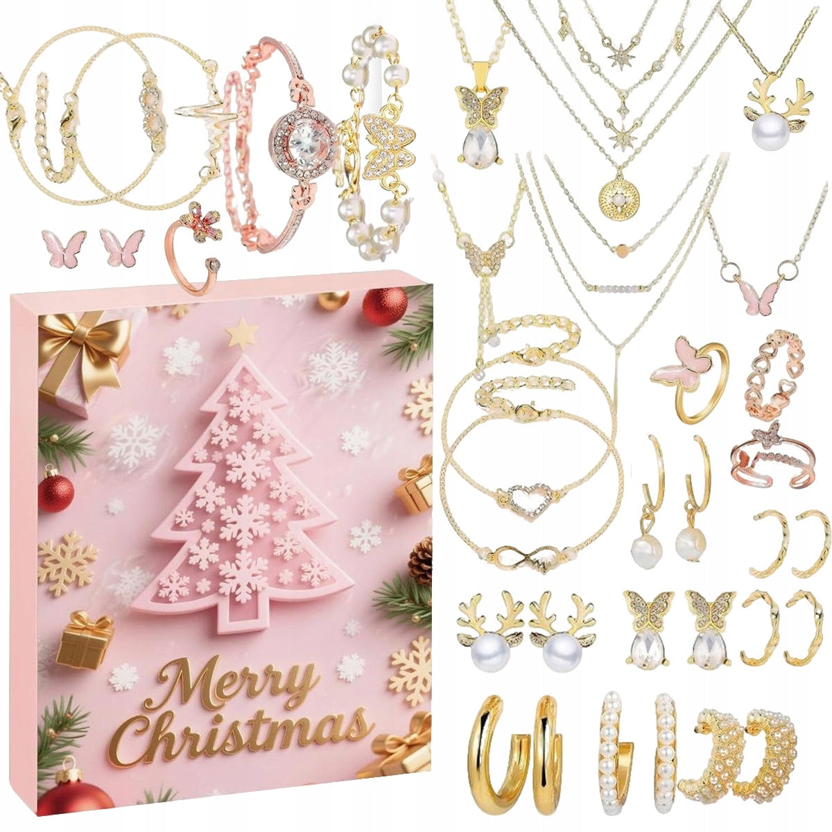 ADVENT CALENDAR FOR CHRISTMAS GIFT BRACELET JEWELRY FOR WOMEN
