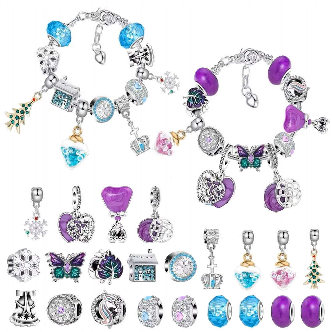 ADVENT CALENDAR FOR GIRLS BRACELET PENDANTS JEWELRY GIFT Manufacturer code Kalendarz adwentowy bransoletki zawieszki