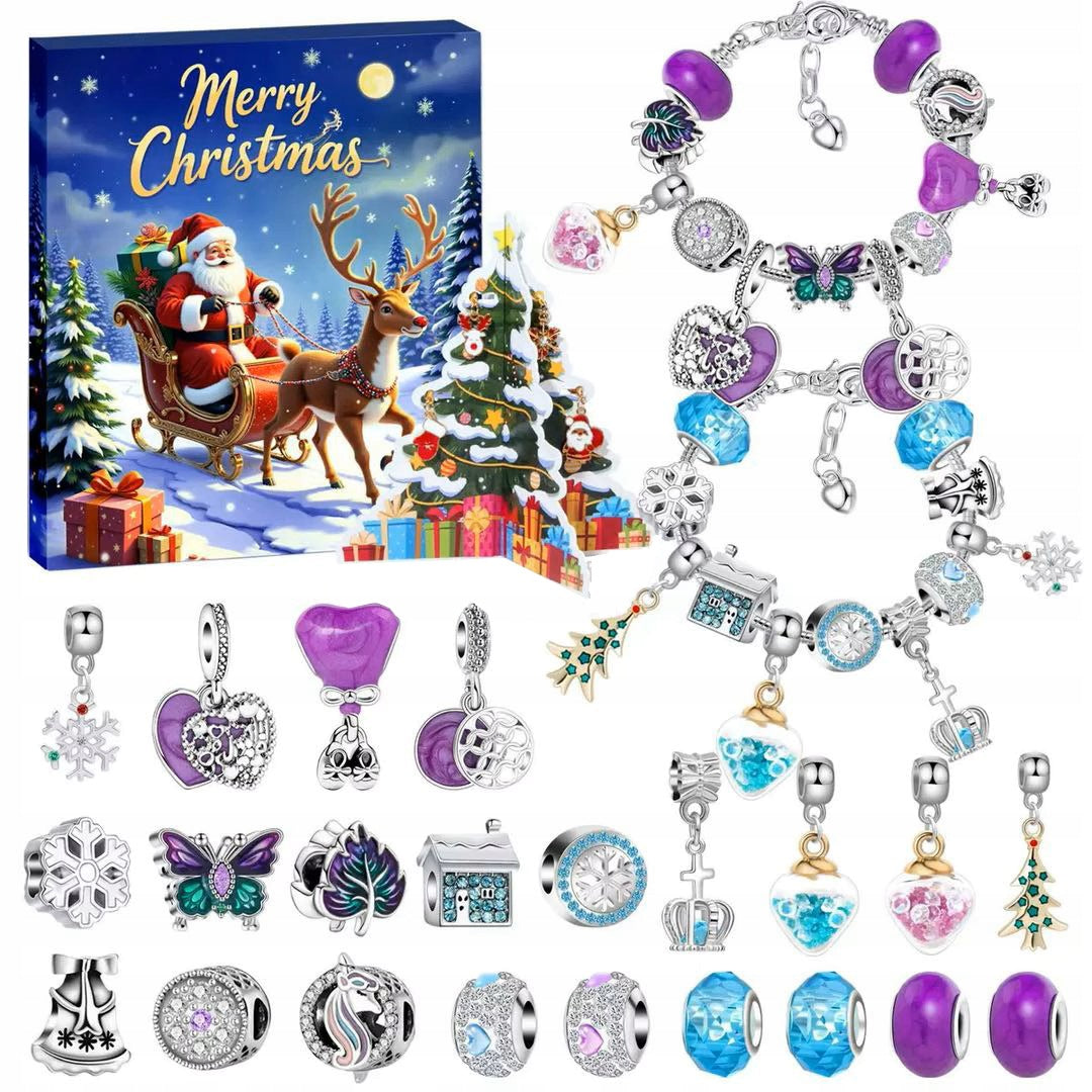 ADVENT CALENDAR FOR GIRLS BRACELET PENDANTS JEWELRY GIFT