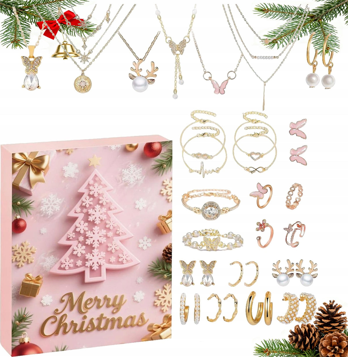 ADVENT CALENDAR FOR GIRLS TEEN WOMEN JEWELRY PENDANTS