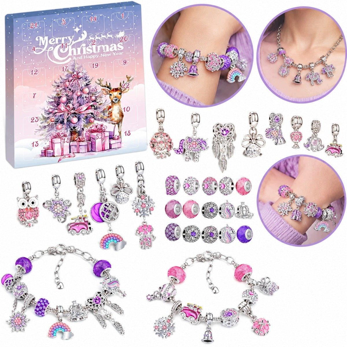 ADVENT CALENDAR FOR GIRLS TEEN WOMEN JEWELRY PENDANTS