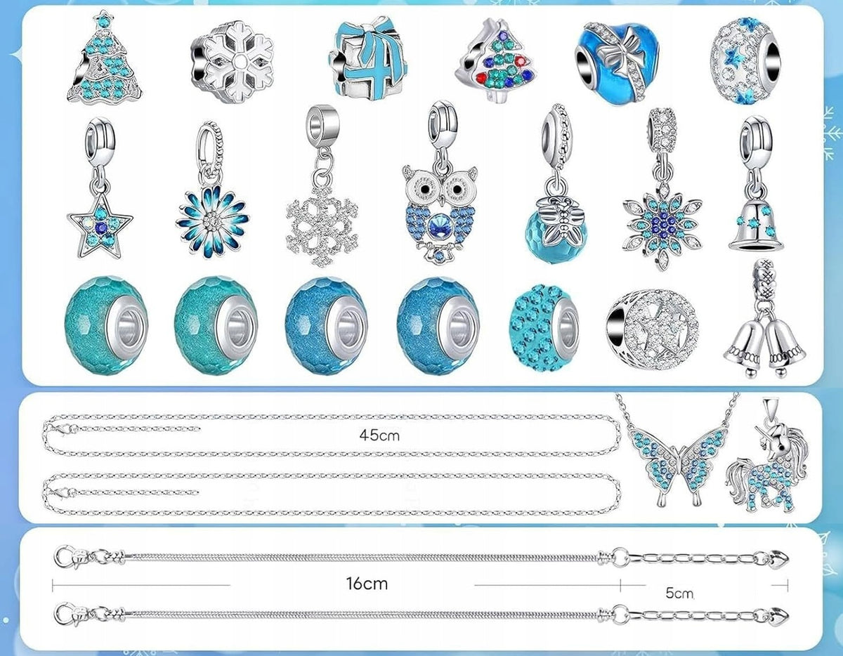 ADVENT CALENDAR JEWELRY FOR WOMEN BRACELET CHARMS PENDANTS 24EL Manufacturer code KALENDARZ ADWENTOWY CHARMS DLA NIEJ NA ŚWIĘTA