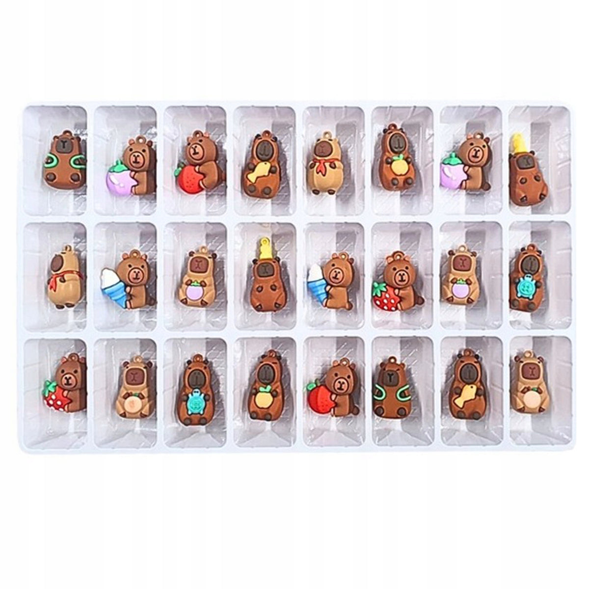 ADVENT CALENDAR Kapibara FIGURINES KEYCHAIN PENDANT 24 PIECES CHRISTMAS Manufacturer code 1111