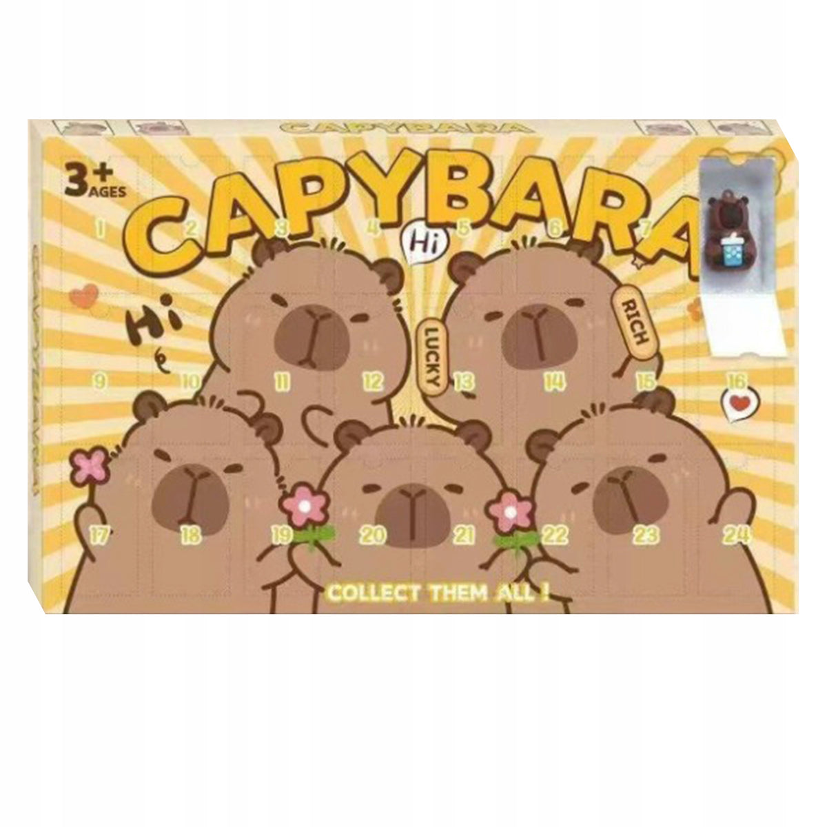 ADVENT CALENDAR Kapibara FIGURINES KEYCHAIN PENDANT 24 PIECES CHRISTMAS Packaging status original