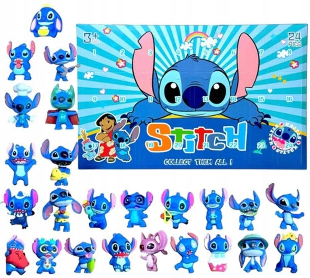 ADVENT CALENDAR LILO AND STITCH 24 FIGURINES KEYCHAINS SURPRISES STITCH