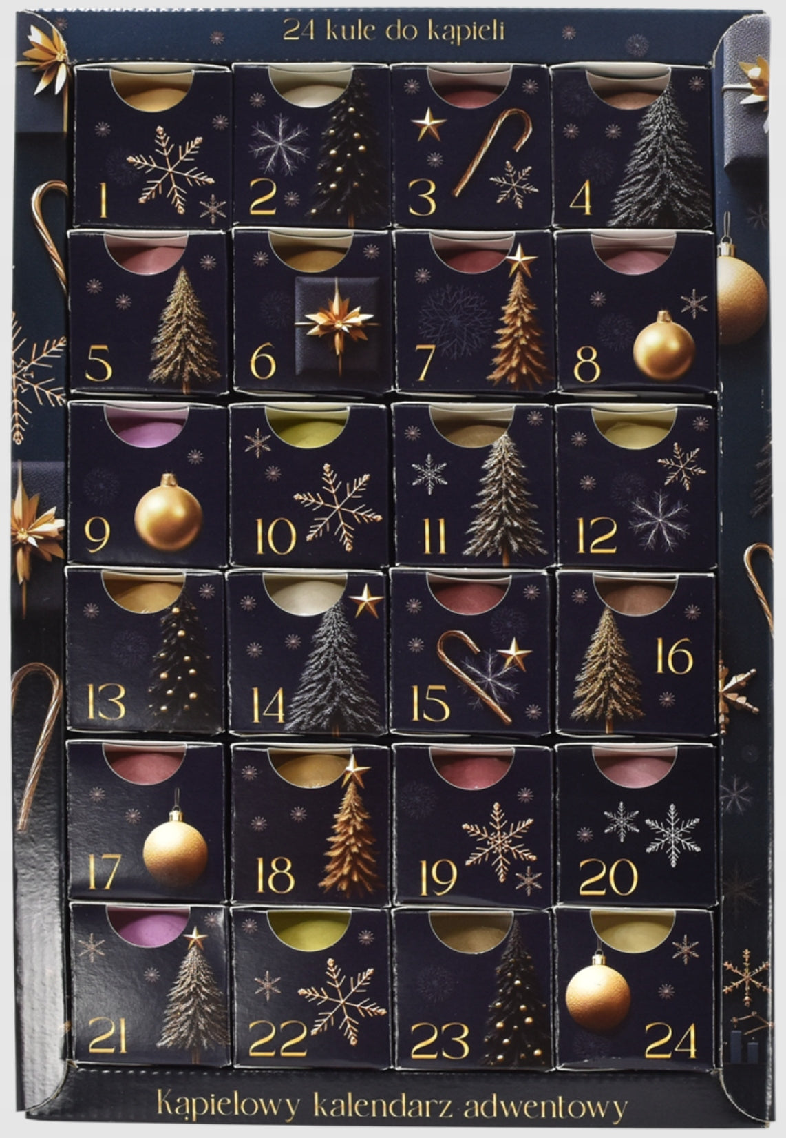 ADVENT CALENDAR MANUFACTORY BEAUTIFUL with bath balls, 24x50g Packaging status original