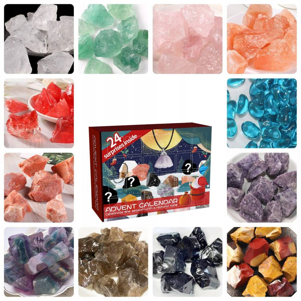 ADVENT CALENDAR MINERAL MINERALS STONES CRYSTALS MEDICINAL HOLIDAYS Packaging status original