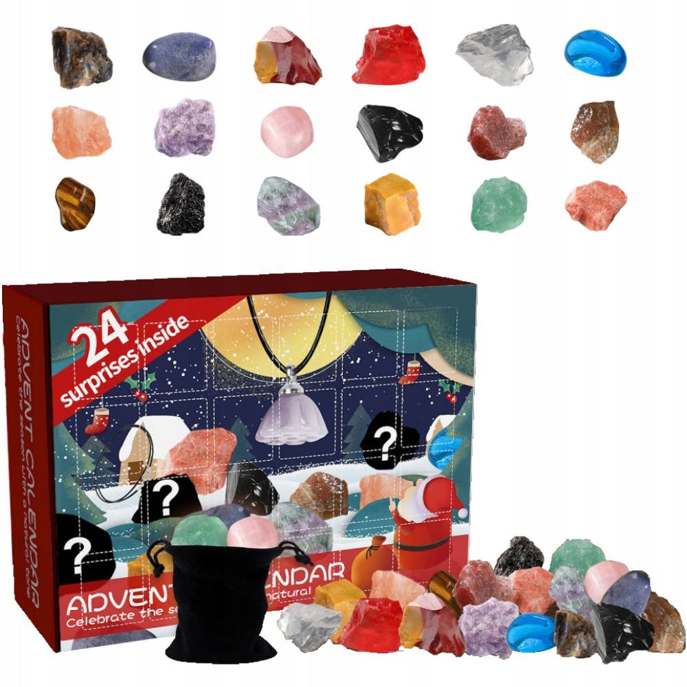 ADVENT CALENDAR MINERAL MINERALS STONES CRYSTALS MEDICINAL HOLIDAYS