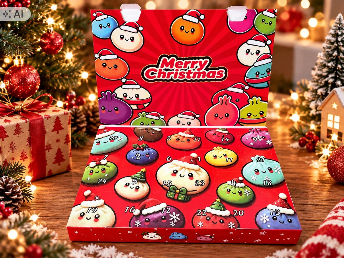 ADVENT CALENDAR MYSTERY DUMPLING 24 SQUISHIES SQUISHY ANTI-STRESS Packaging status original