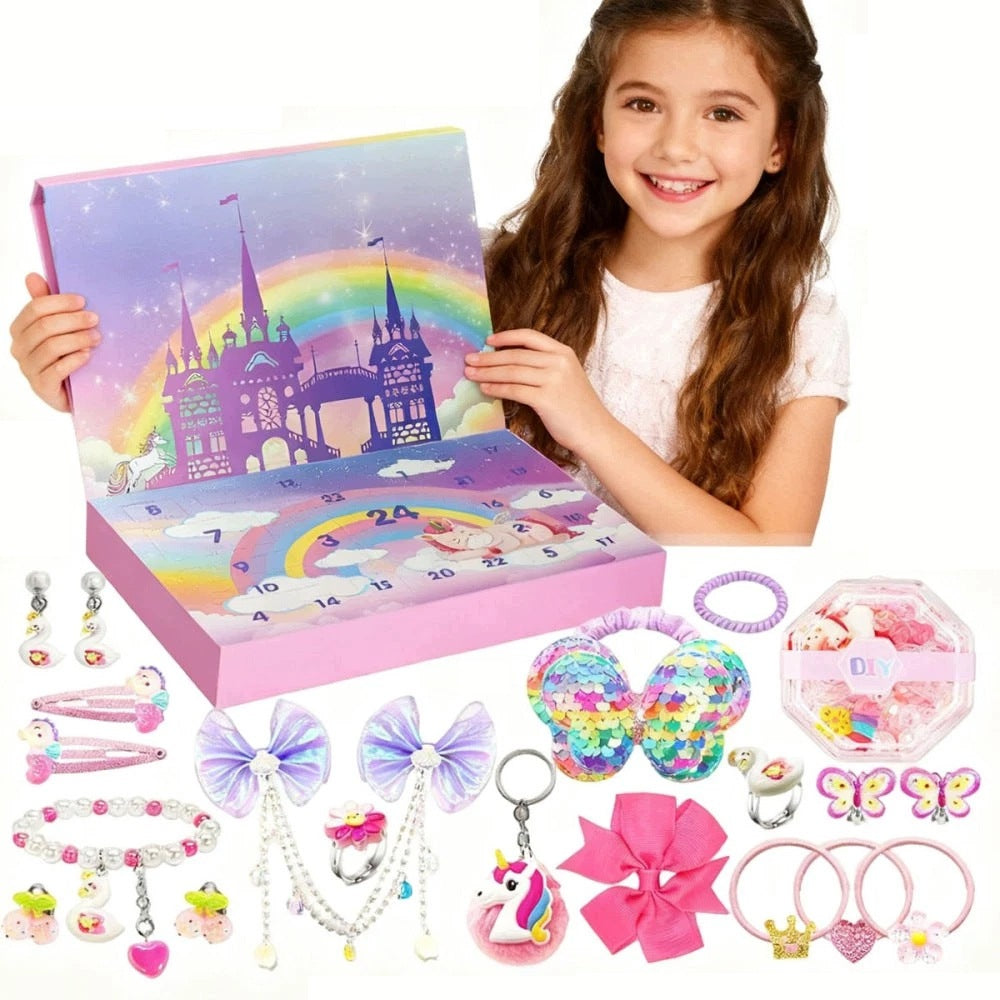 ADVENT CALENDAR SET GIFT FOR GIRL 24 PCS FOR THE HOLIDAYS