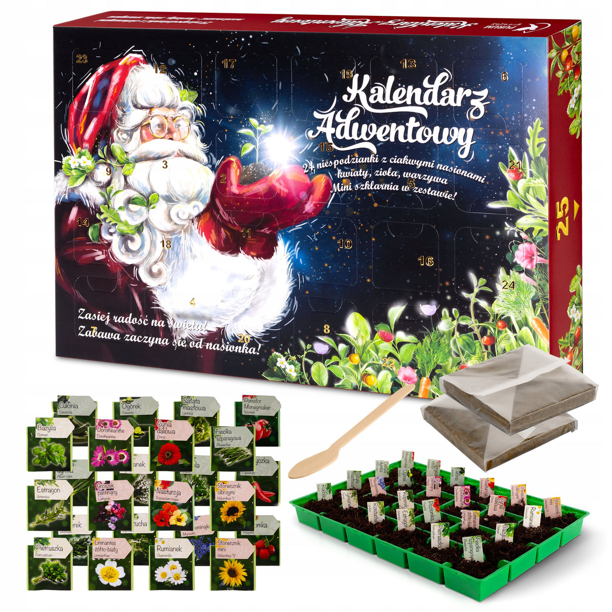 ADVENT CALENDAR SET OF 24 PLANTS FOR GROWING GIFT FOR THE HOLIDAYS HIT 2025