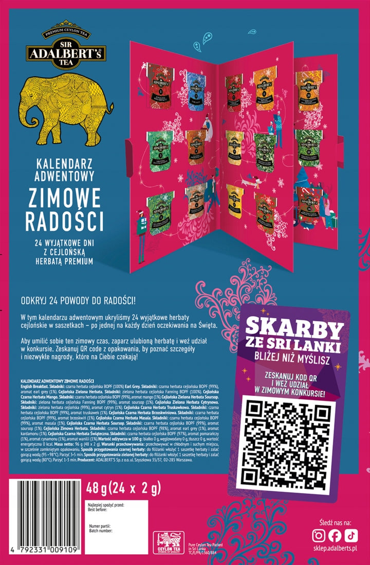 ADVENT CALENDAR SIR ADALBERT'S Discover 24 joyful moments PREMIUM TEA Brand no brand