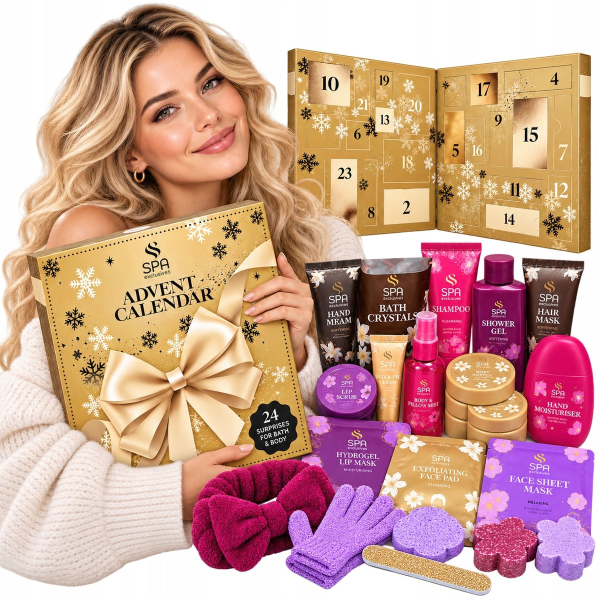 ADVENT CALENDAR SPA COSMETIC SET FOR MOTHER'S WIFE BABY