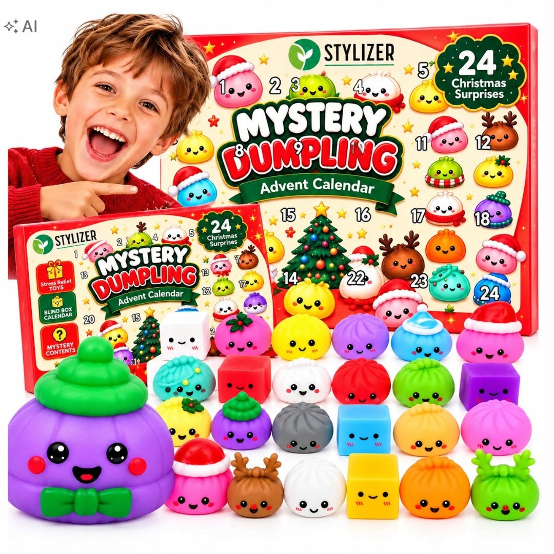 ADVENT CALENDAR SQUISHIES SQUISHY DUMPLING 24 PIECES CHRISTMAS GIFT