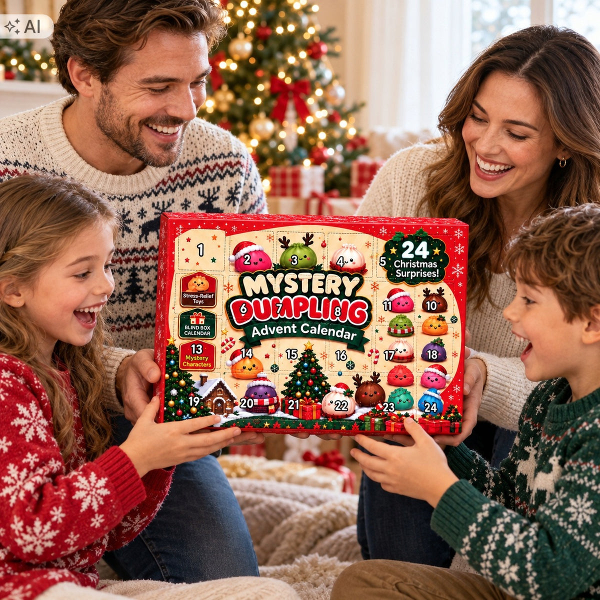 ADVENT CALENDAR SQUISHIES SQUISHY MOCHI TOYS 24 PIECES WITH CRUMPETS Manufacturer code Kalendarz adwentowy gniotki squishy + ZABAWKA