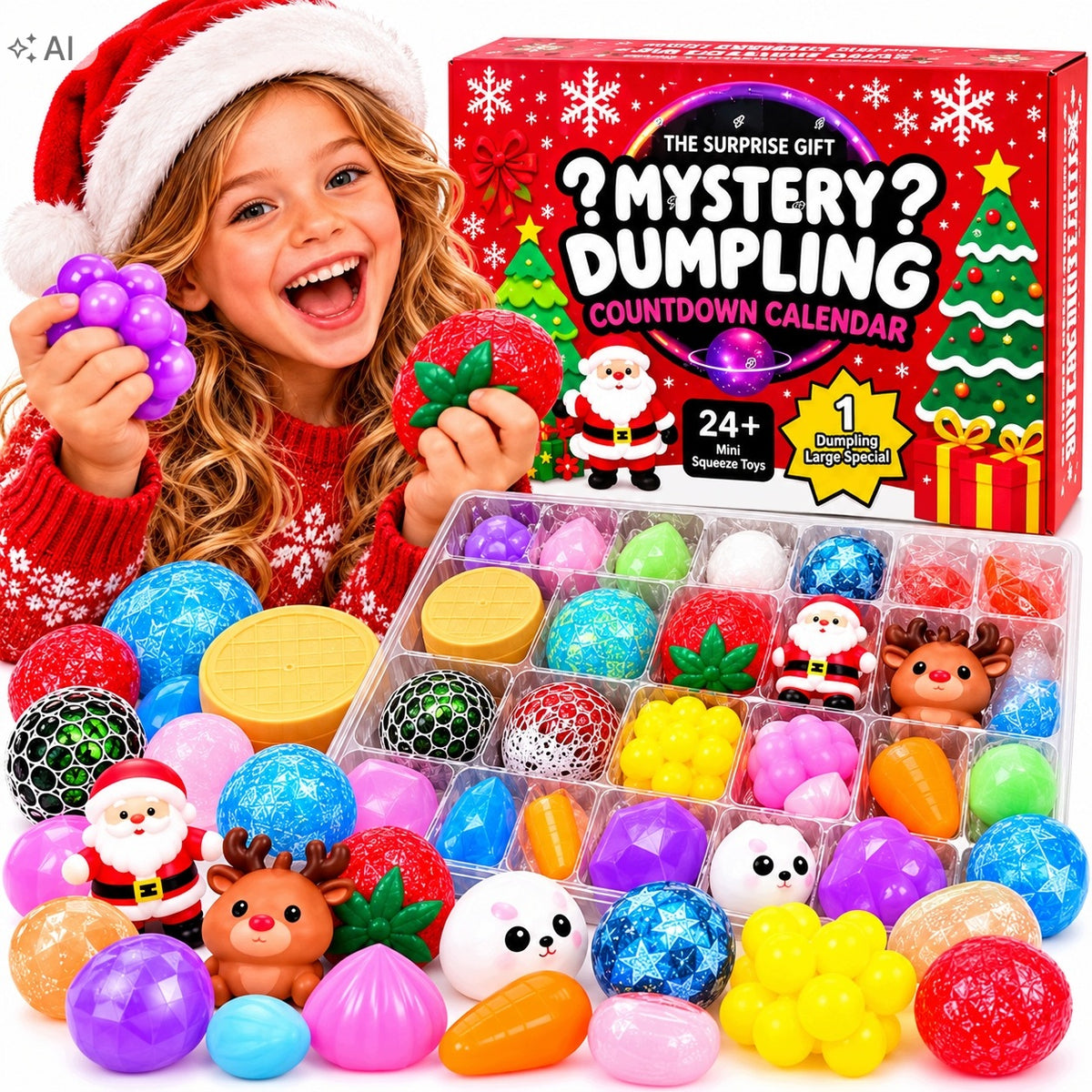 ADVENT CALENDAR SQUISHY 24 SQUISHIES ANTI-STRESS SURPRISE SET
