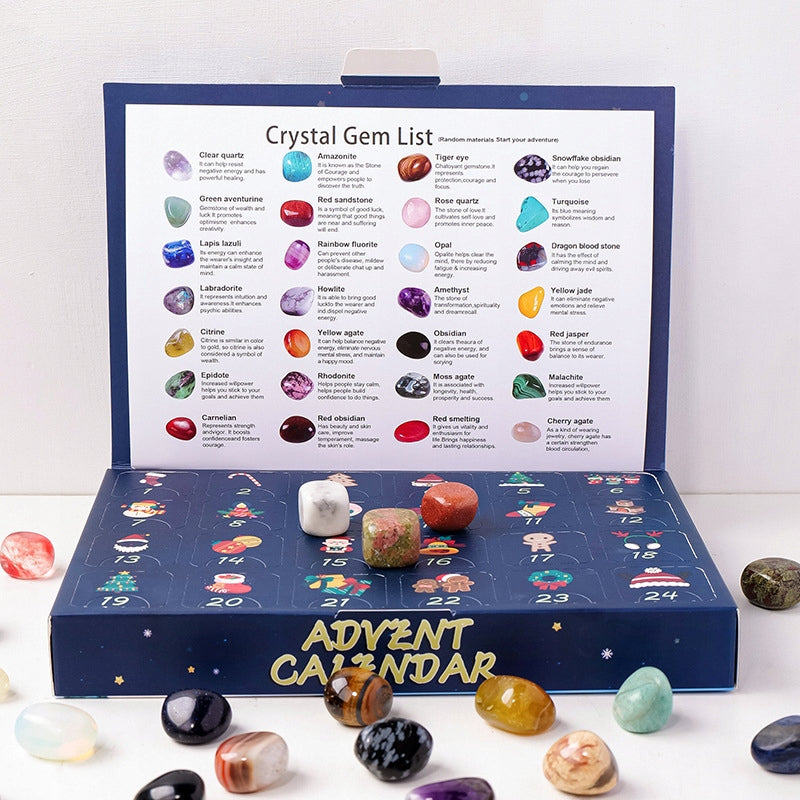 ADVENT CALENDAR STONES MINERALS NATURAL CRYSTALS WITH STONES 24 Manufacturer code 6977652567899