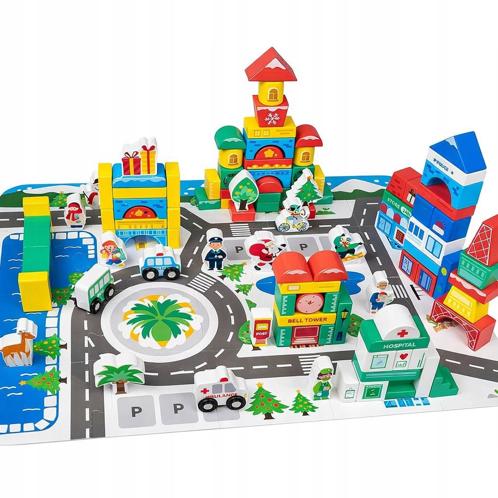 ADVENT CALENDAR WOODEN BLOCKS CITY WORLD COUNTDOWN 24 DAYS 3EG Manufacturer code Boże Narodzenie Prezent na święta dla dzieci