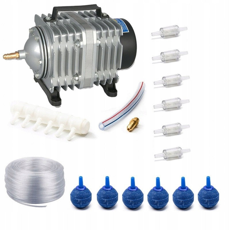 AERATION PUMP 2100L/H 18W FOR POND AQUARIUM SET OF 17 ELEMENTS