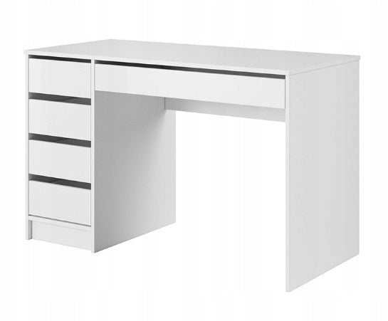 AGA 120 dressing table, matt white, 5 drawers Manufacturer code BIURKO-AGA-BIAŁY-MAT