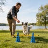 AGILITY SET FOR DOG 6 CONES 6 POLES SPORTS TRAINING ADJUSTABLE Brand Trixie