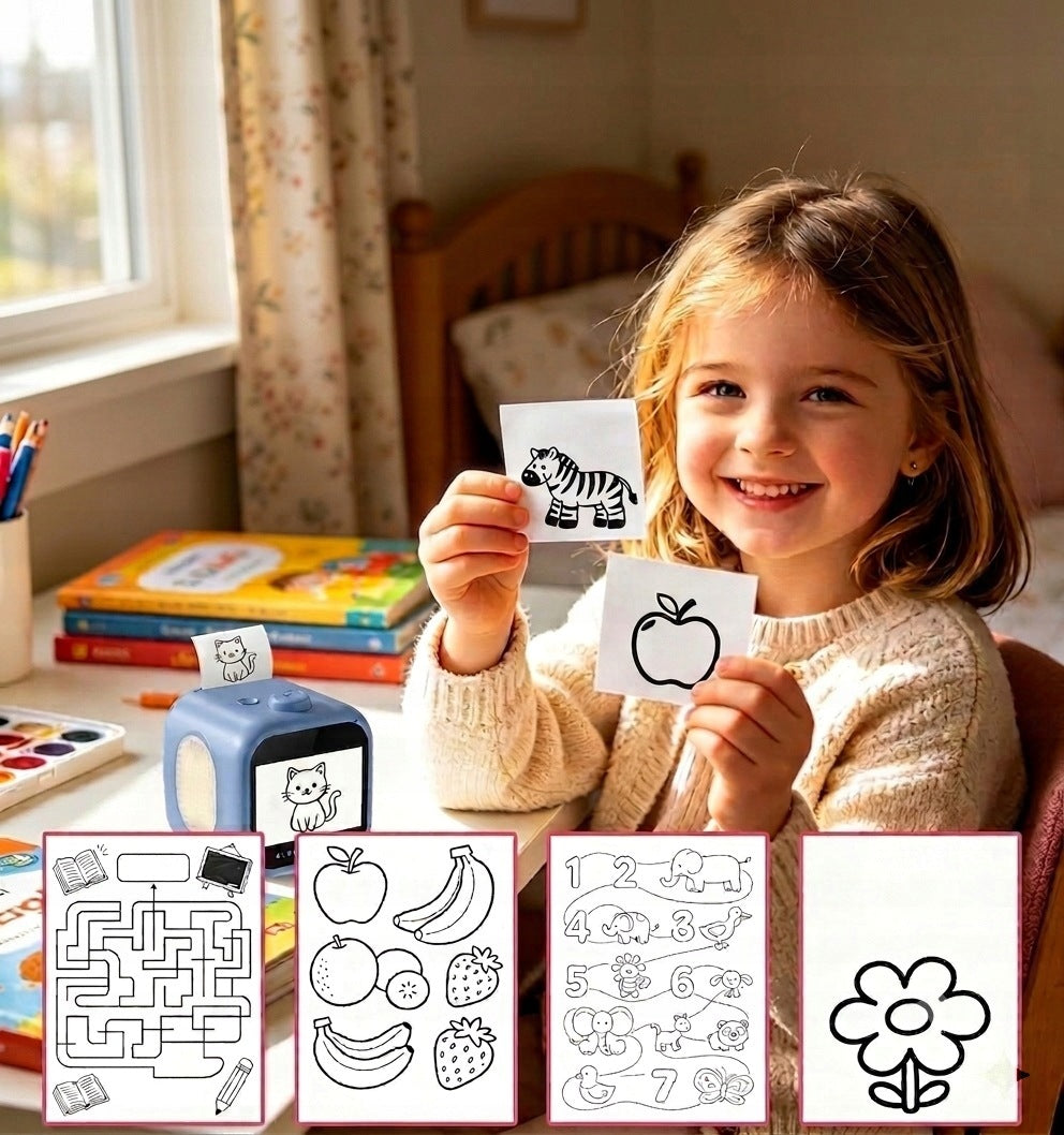 AI VOICE STICKER PRINTER FOR KIDS PORTABLE INKLESS WIFI THERMAL GIFT Brand no brand