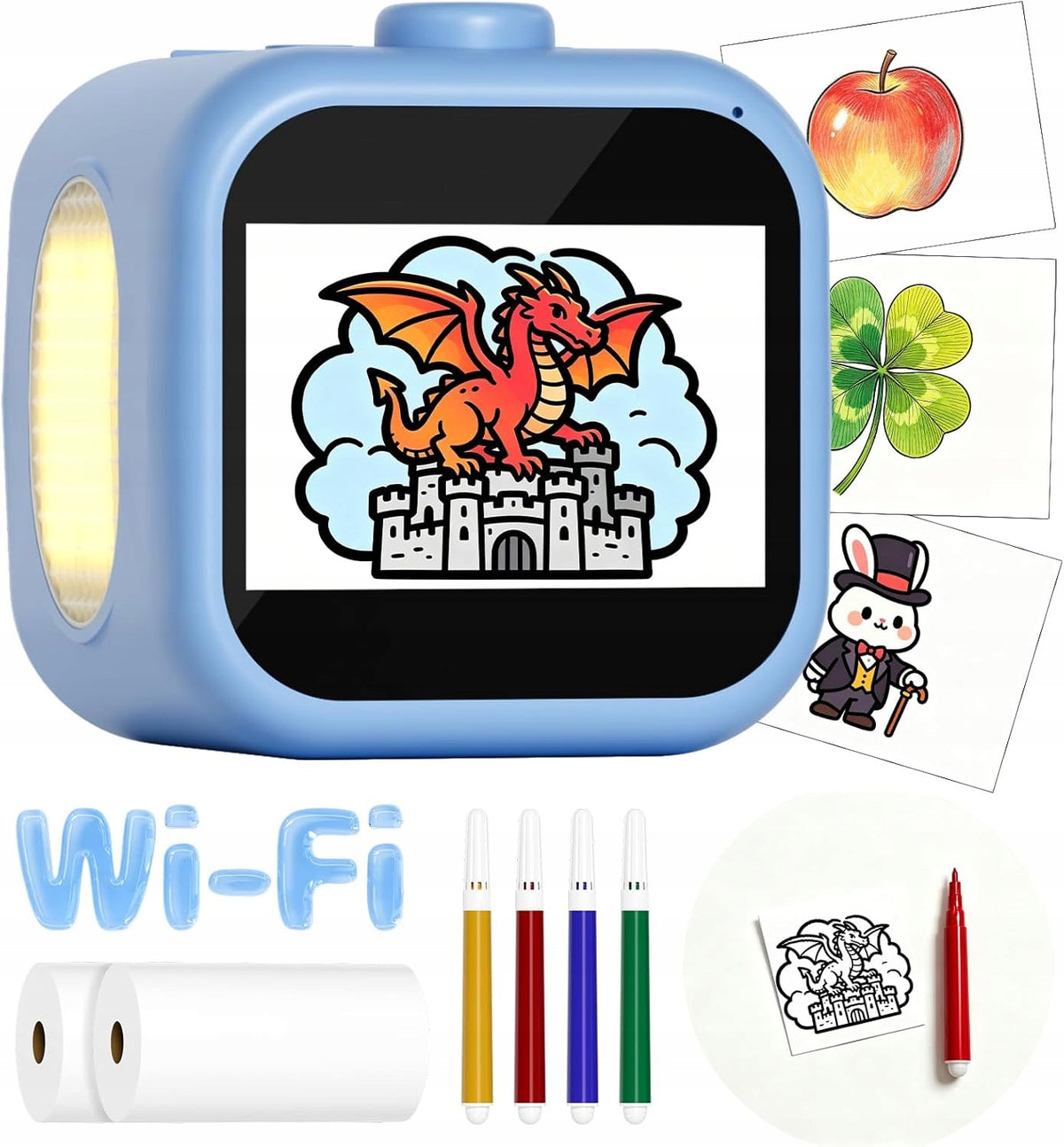 AI VOICE STICKER PRINTER FOR KIDS PORTABLE INKLESS WIFI THERMAL GIFT