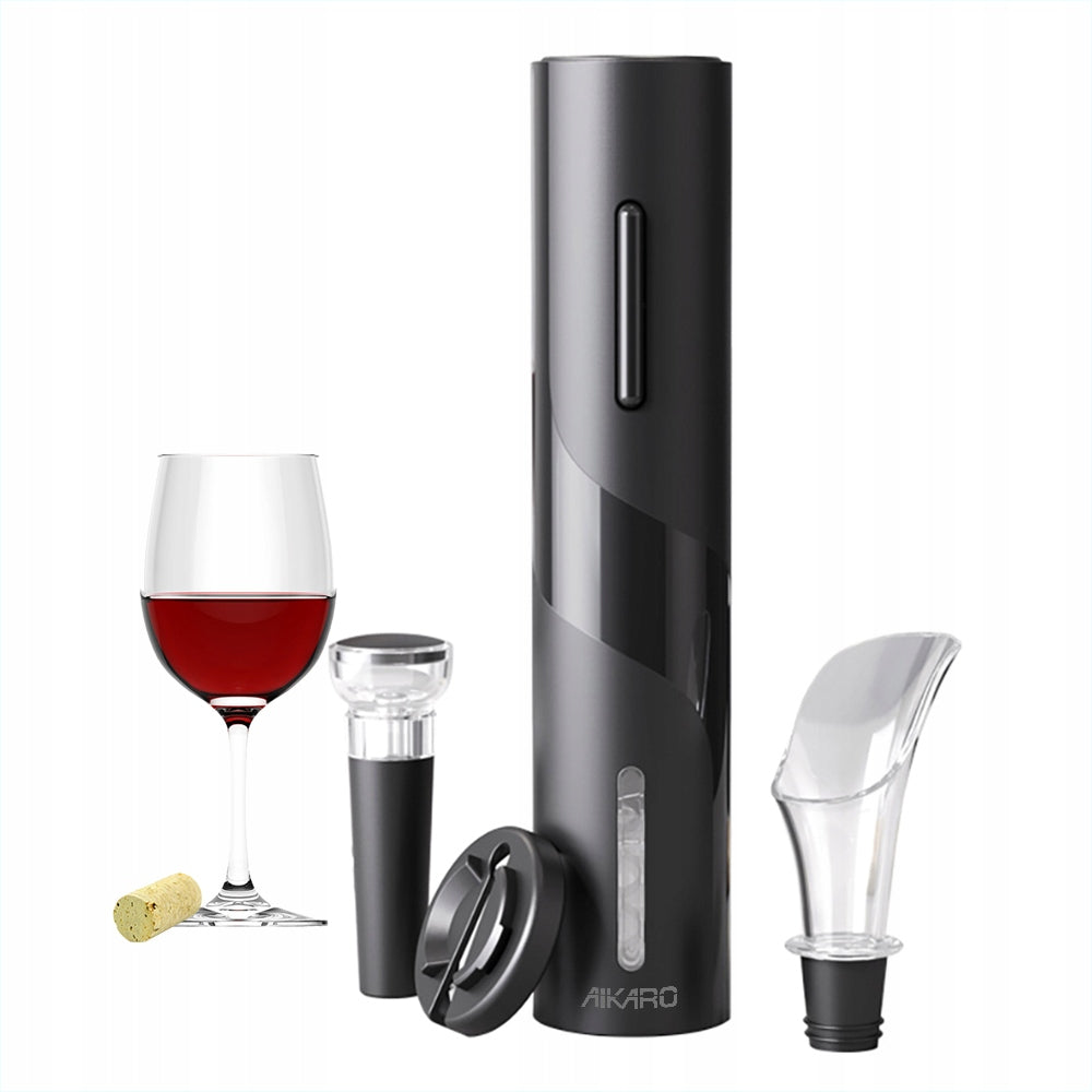 AIKARO - Electric Wine Bottle Opener Automatic Corkscrew, Battery Operated