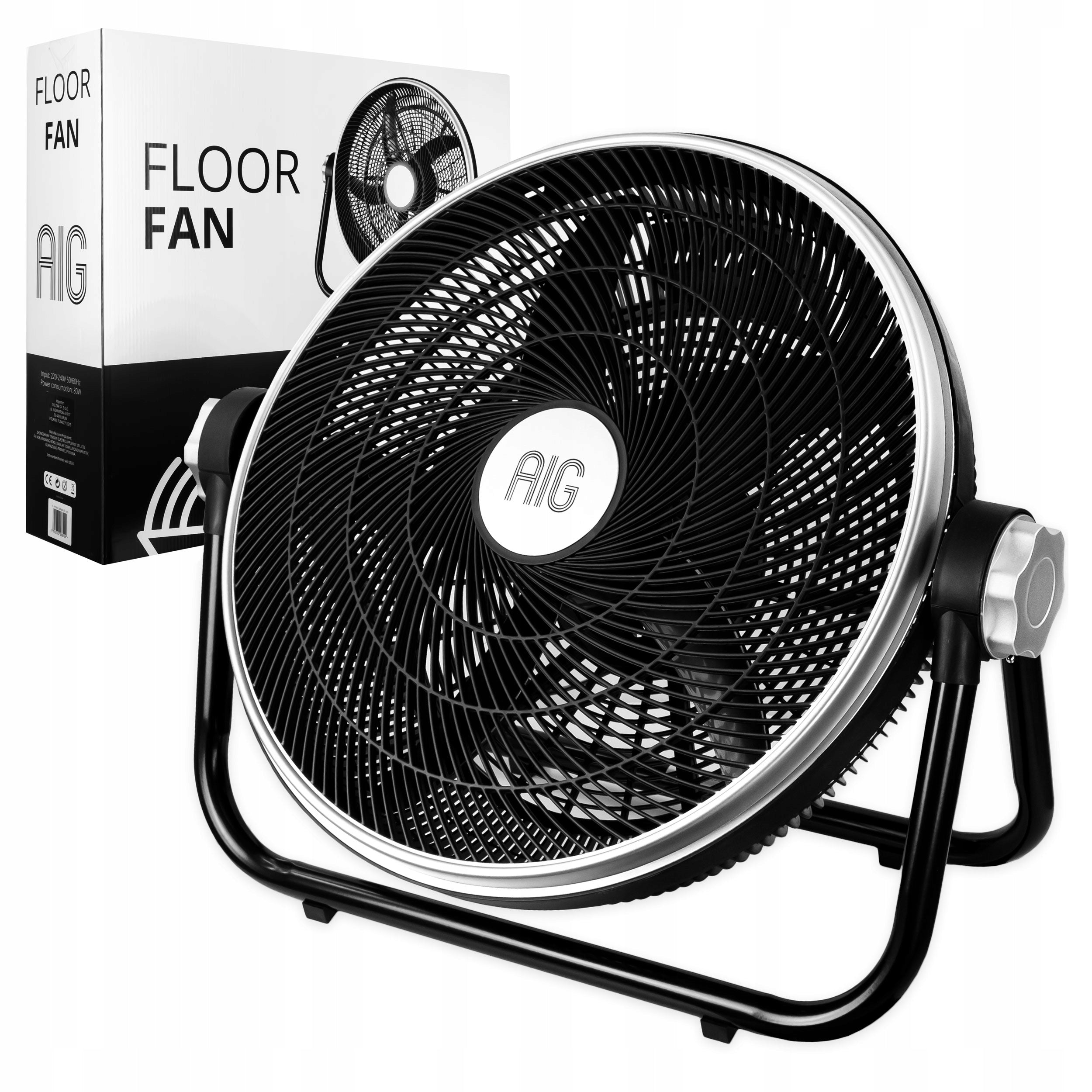 AIR CIRCULATOR FLOOR FAN POWERFUL INDUSTRIAL WINDMILL 80W