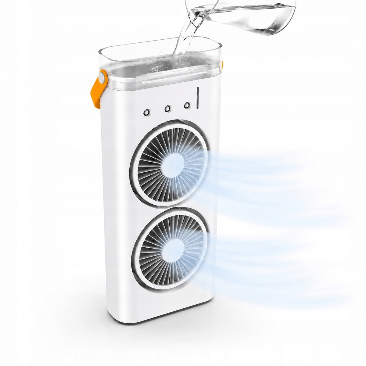 AIR CONDITIONER DOUBLE FAN WITH WATER TANK 280 ML WITH REMOTE CONTROL Brand no brand