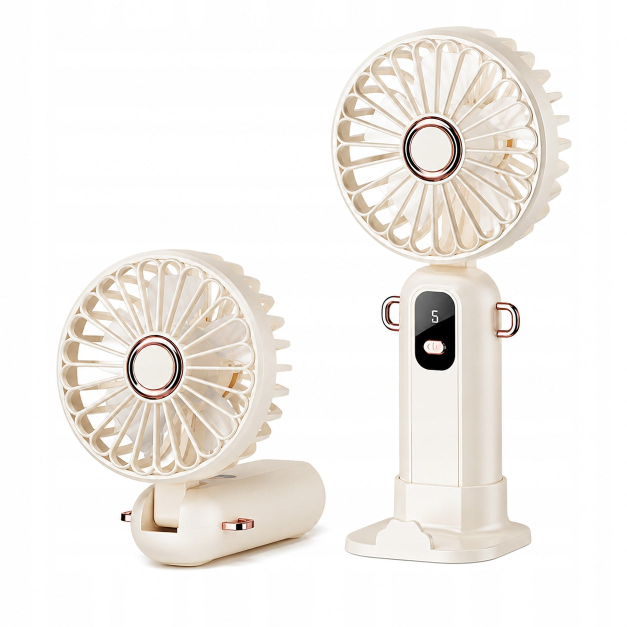 AIR CONDITIONER HANDHELD DESK FAN FOR HANGING PORTABLE BATTERY Manufacturer code WIATRAK JJ09026 BEŻOWY