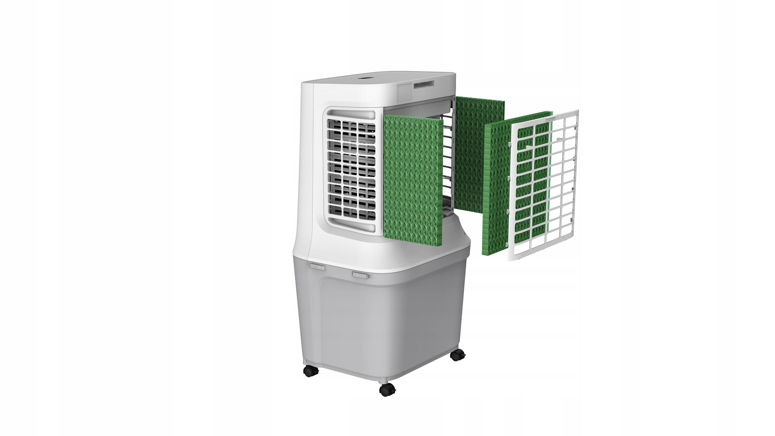 AIR CONDITIONER PORTABLE EVAPORATIVE EFFICIENT AIR CONDITIONING 120W 3IN1 + REMOTE CONTROL Dominant color silver/gray