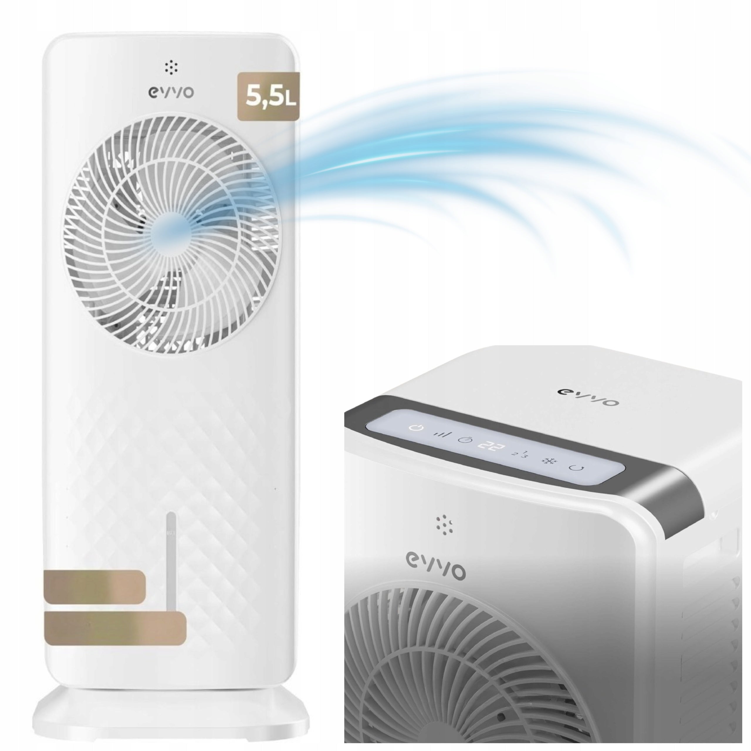 AIR CONDITIONER PORTABLE STEAM FAN AIR CONDITIONING EVVO AC750 REMOTE CONTROL