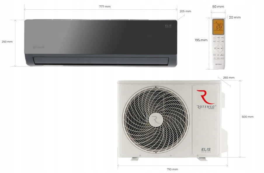 AIR CONDITIONER ROTENSO ELIS 3,5KW SERIES X WIFI Cooling power 3400 W