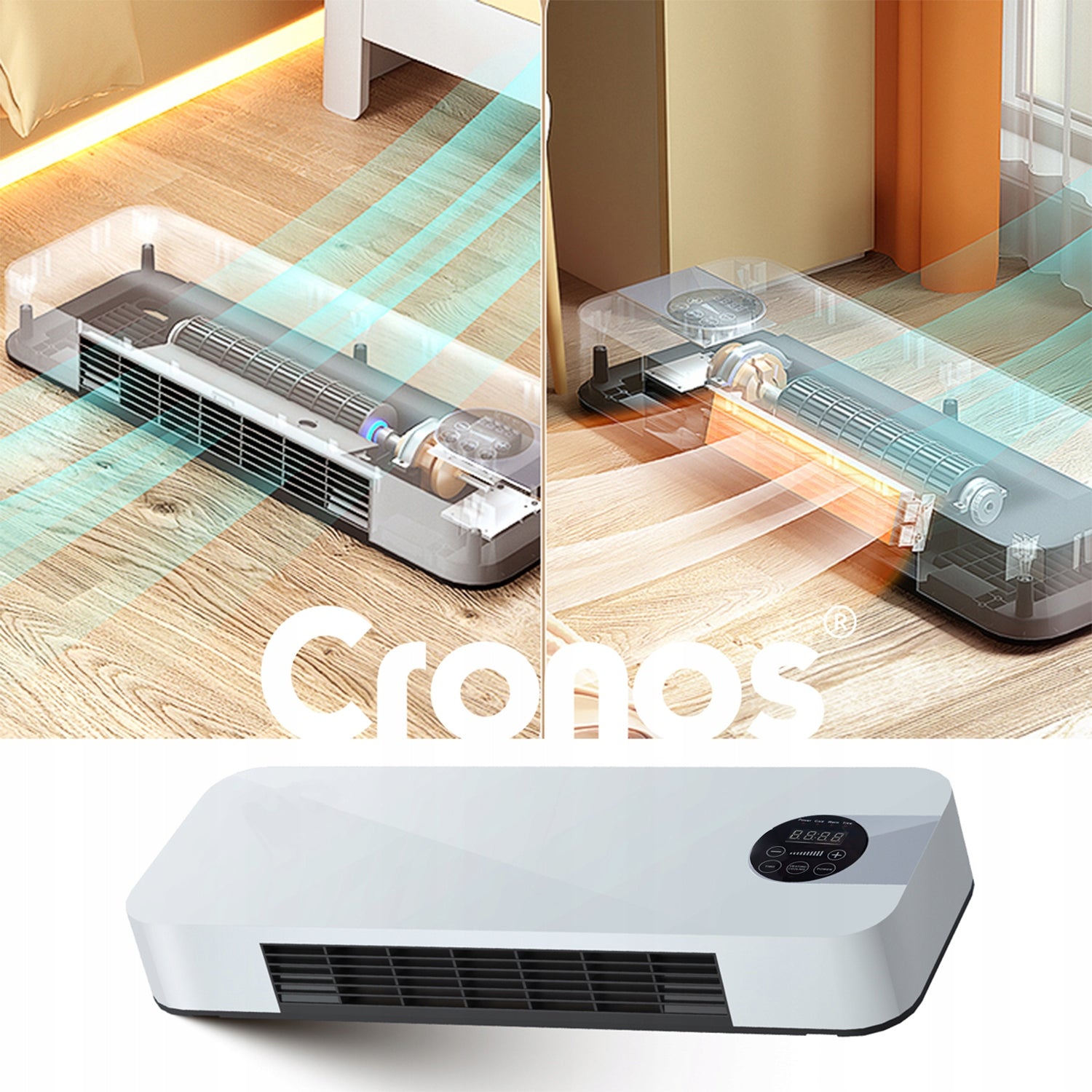 AIR CURTAIN FAN HEATER OVER DOOR WINDOW 2000W + REMOTE CONTROL Product height 60 cm