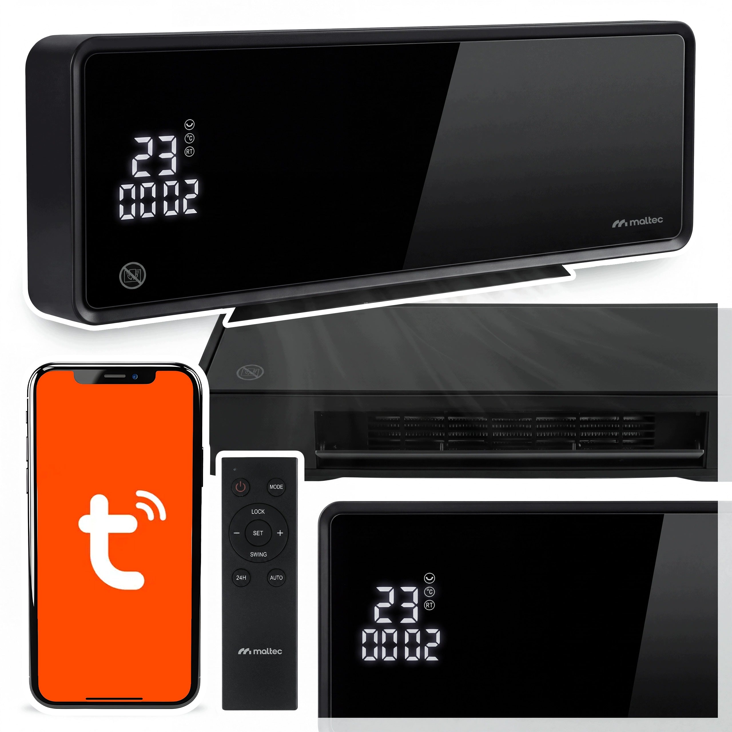 AIR CURTAIN POWERFUL HEATER ENERGY SAVING WiFi REMOTE CONTROL TIMER 2000W