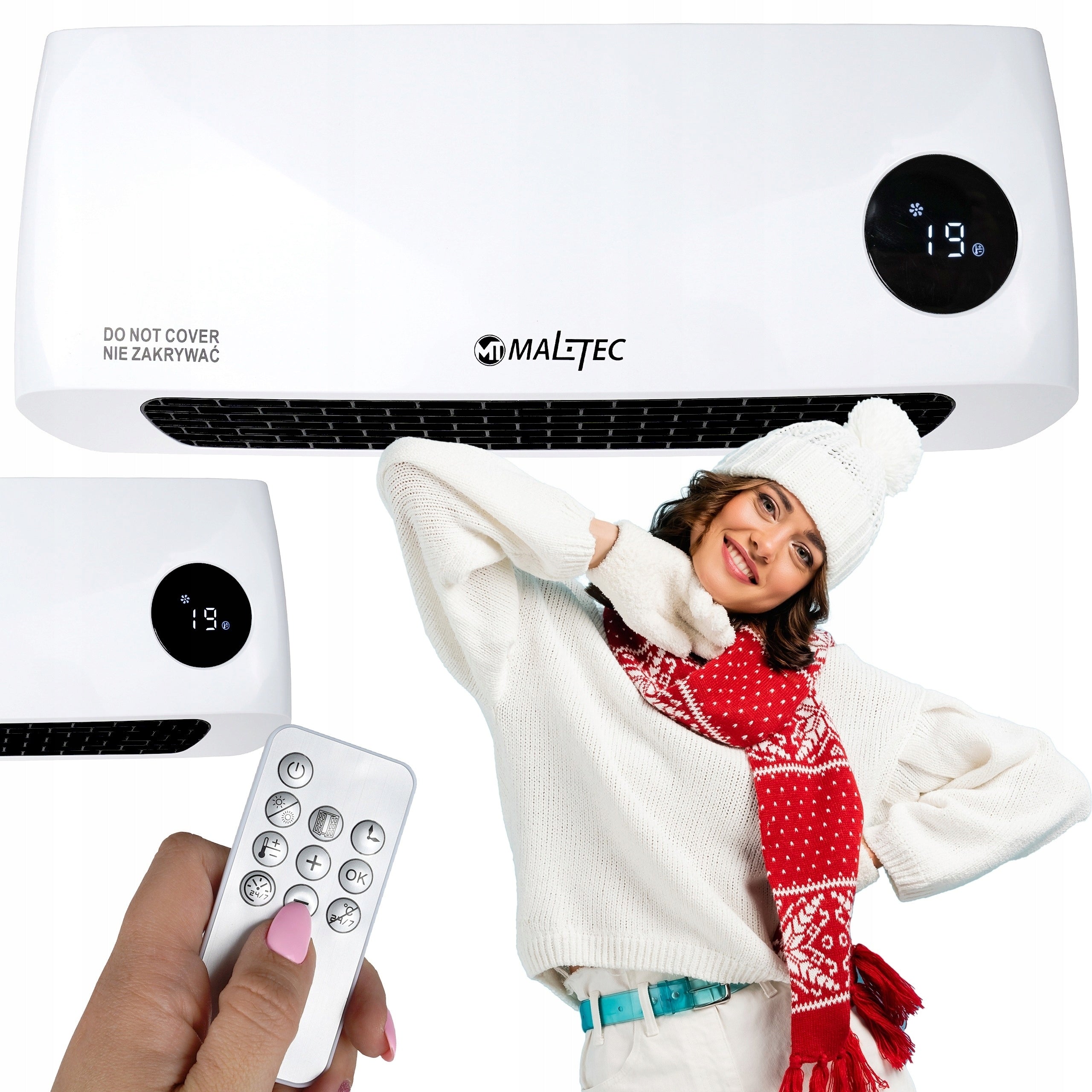 AIR CURTAIN STRONG ELECTRIC HEATER ENERGY SAVING REMOTE CONTROL 2000W