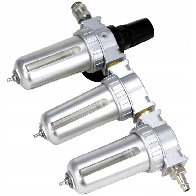 AIR FILTER PAINT DEHYDRATOR+REDUCER PRESSURE GAUGE 1/2 QUICK COUPLER Packaging status original
