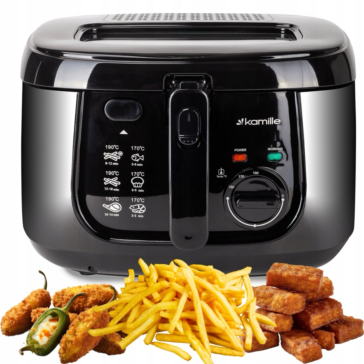 AIR FRYER 2,5L STRONG EASY QUICK FRYING FRIES KAMILLE