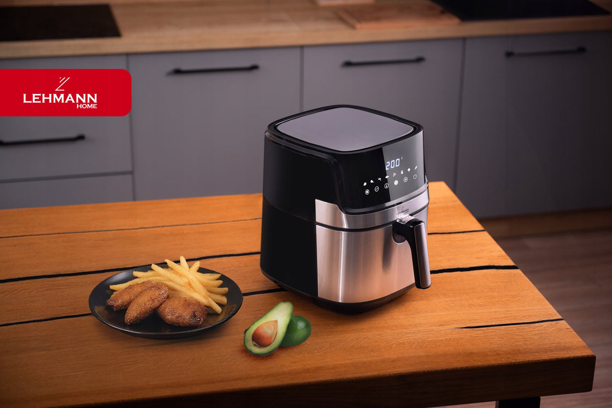 AIR FRYER FAT FREE AIR FRYER LARGE STRONG 8 PROGRAMS PANEL Packaging status original