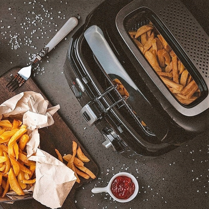 AIR FRYER FRYING FISH FRIES 2,5L 1800W MS4908 Safety heat-resistant handles