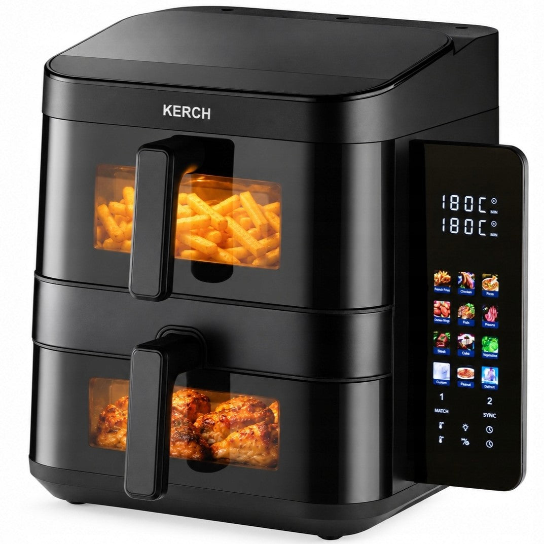 AIR FRYER KERCH DUAL FRY 12L 12PROGRAMS