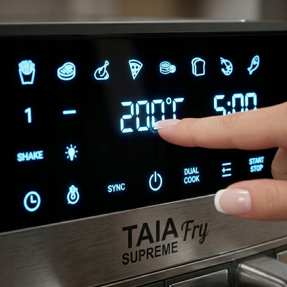 AIR FRYER NON-FAT AIR FRYER 9L 2400W TWO-CHAMBER TAIA SUPREME TURBO Packaging status original